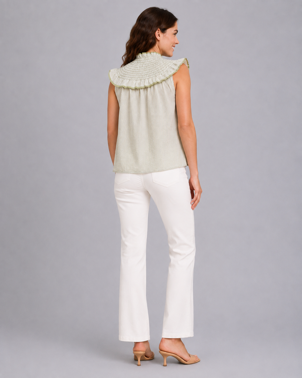 Jazmín | Camisa Rayas Verdes