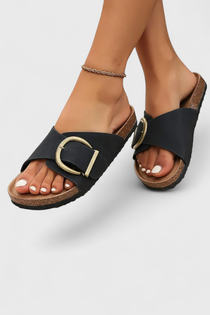 SANDALIAS ÉBANO ELEGANTES