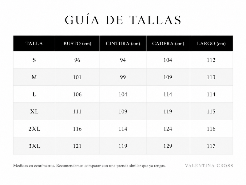 Tabla de tallas