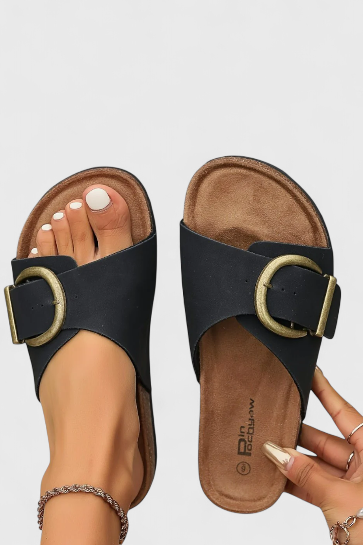 SANDALIAS ÉBANO ELEGANTES