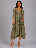 Aleta | Vestido Midi Oversize con Botones y Bolsillos