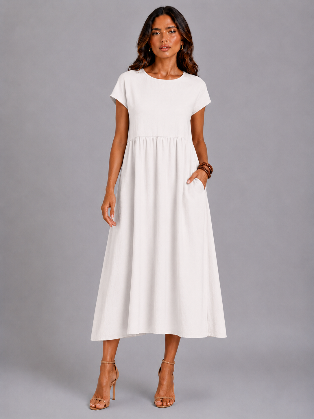 Gabrielle | Vestido Midi Fluido de Elegancia Atemporal