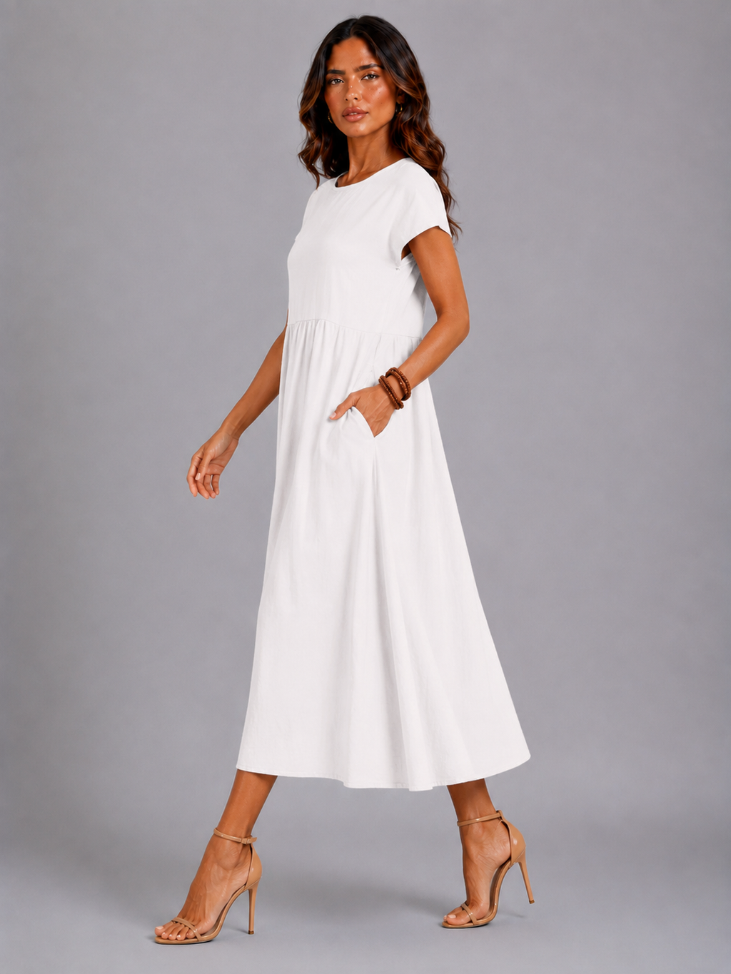 Gabrielle | Vestido Midi Fluido de Elegancia Atemporal