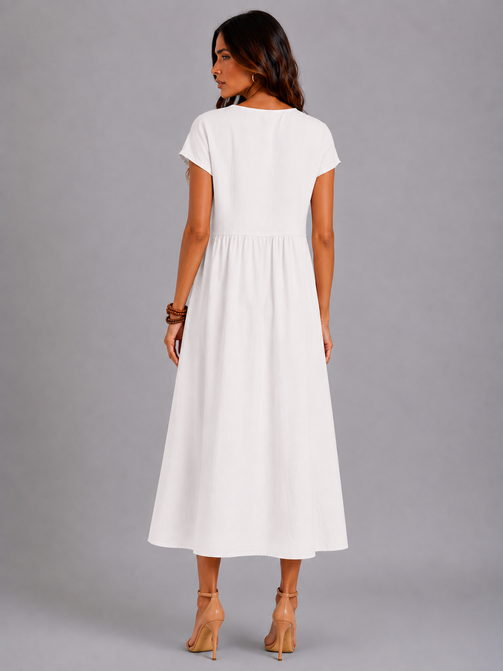 Gabrielle | Vestido Midi Fluido de Elegancia Atemporal
