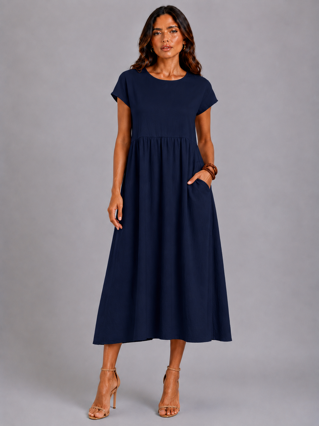 Gabrielle | Vestido Midi Fluido de Elegancia Atemporal