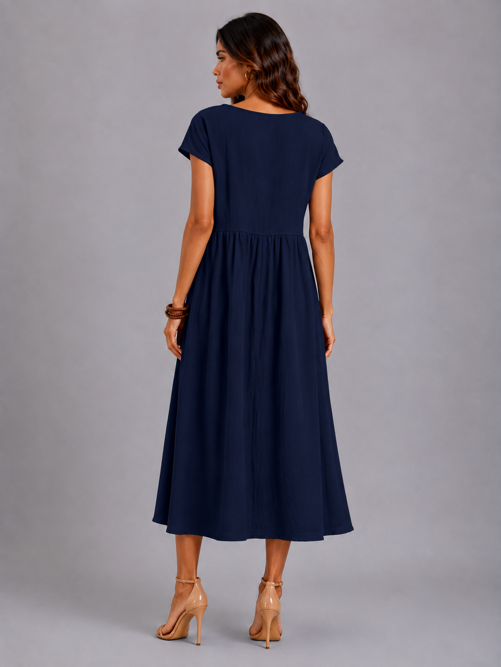 Gabrielle | Vestido Midi Fluido de Elegancia Atemporal