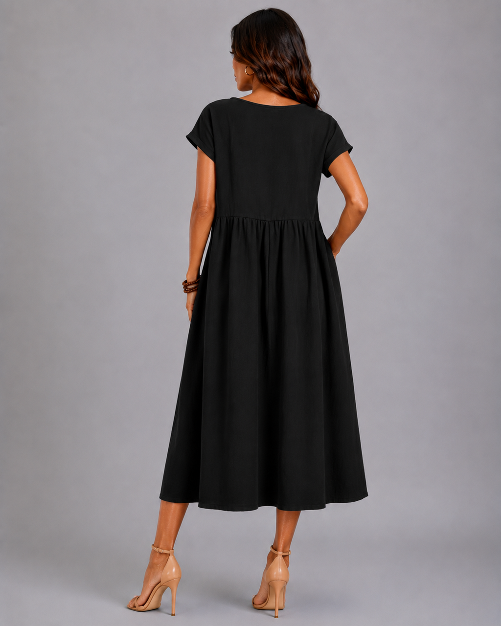 Gabrielle | Vestido Midi Fluido de Elegancia Atemporal