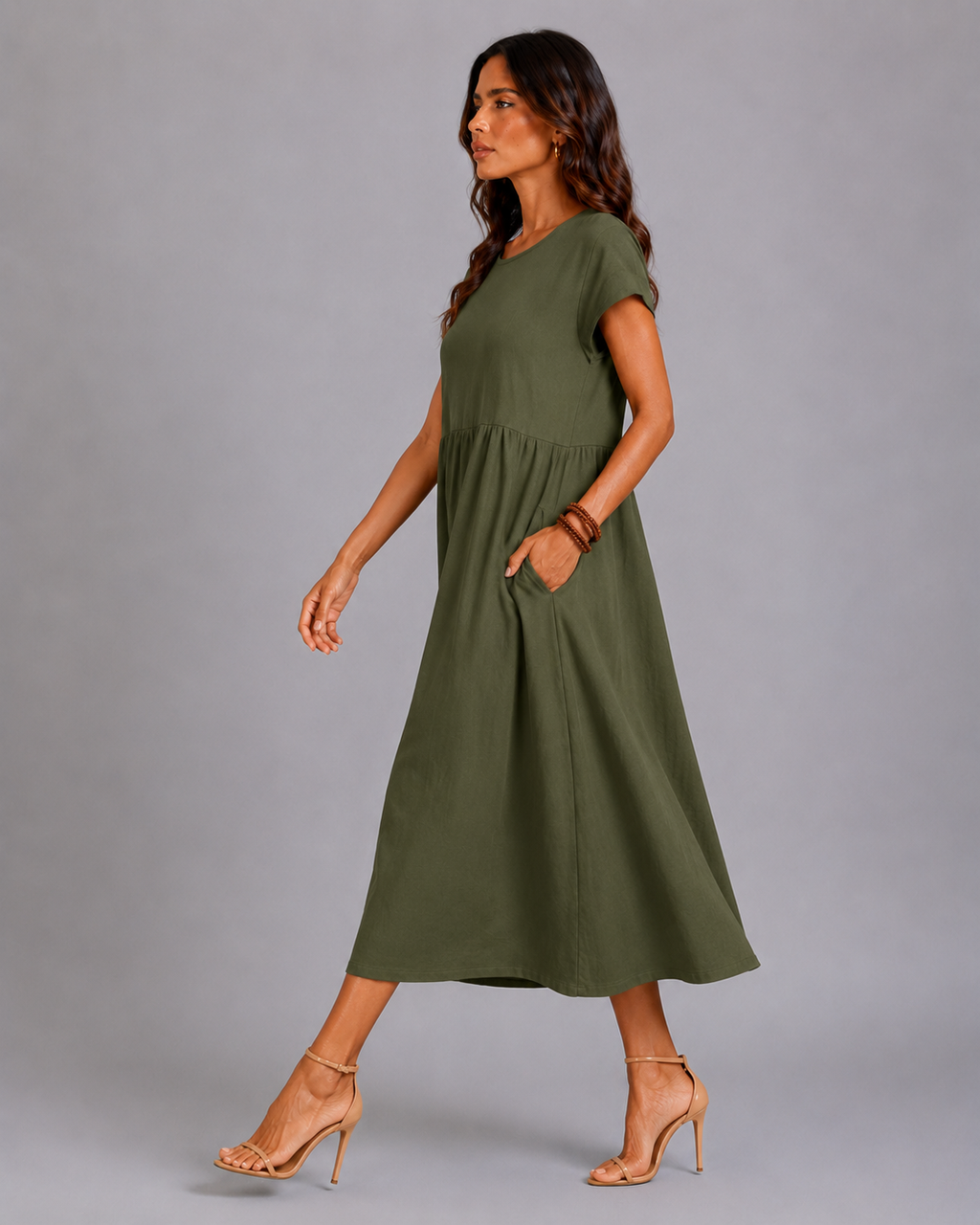 Gabrielle | Vestido Midi Fluido de Elegancia Atemporal