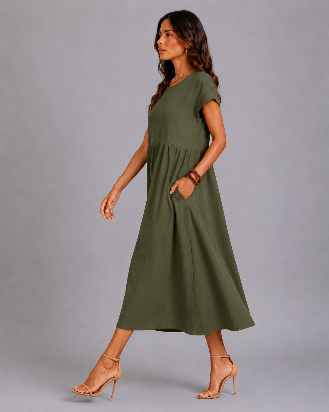Gabrielle | Vestido Midi Fluido de Elegancia Atemporal