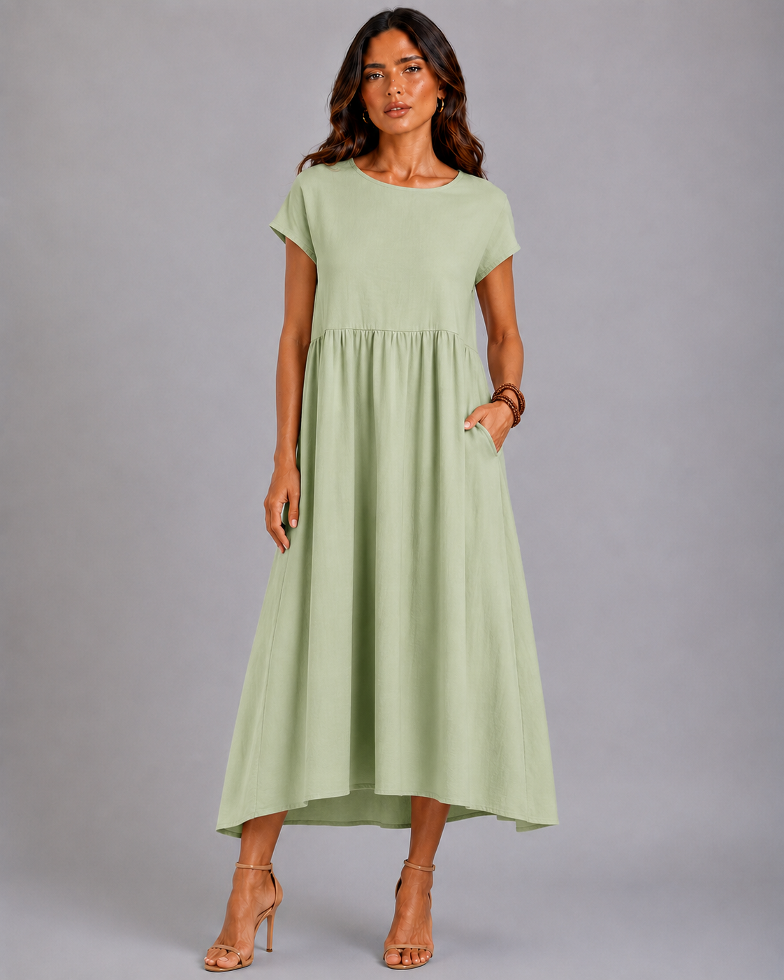 Gabrielle | Vestido Midi Fluido de Elegancia Atemporal