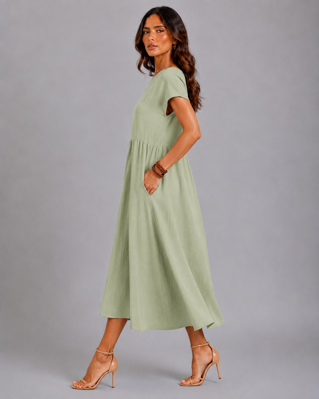 Gabrielle | Vestido Midi Fluido de Elegancia Atemporal