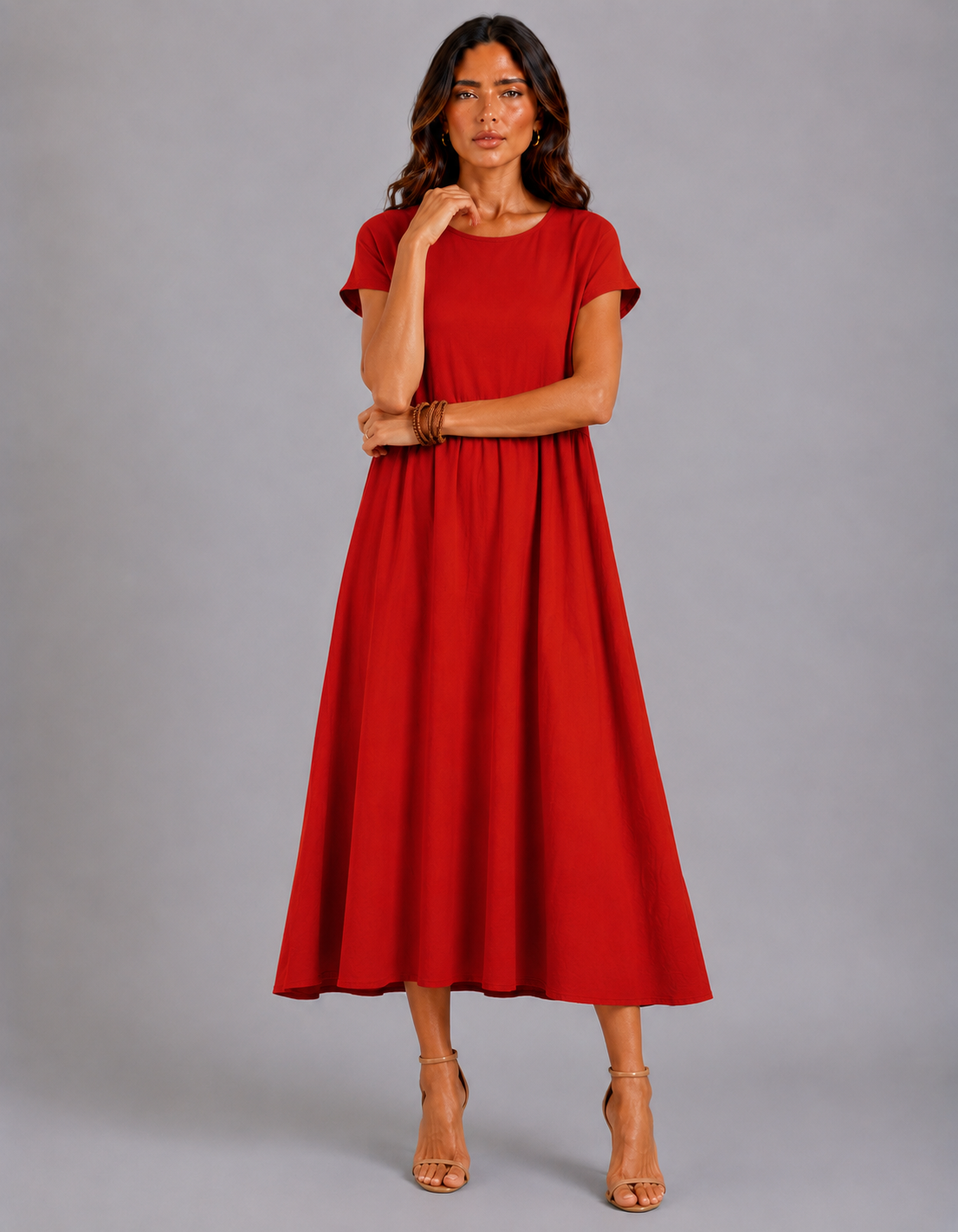 Gabrielle | Vestido Midi Fluido de Elegancia Atemporal