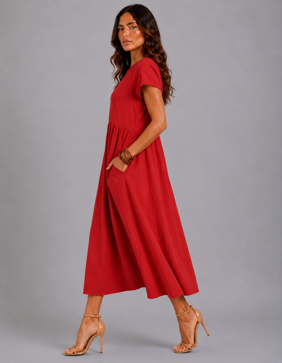 Gabrielle | Vestido Midi Fluido de Elegancia Atemporal