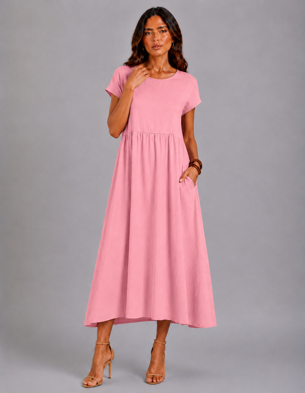 Gabrielle | Vestido Midi Fluido de Elegancia Atemporal