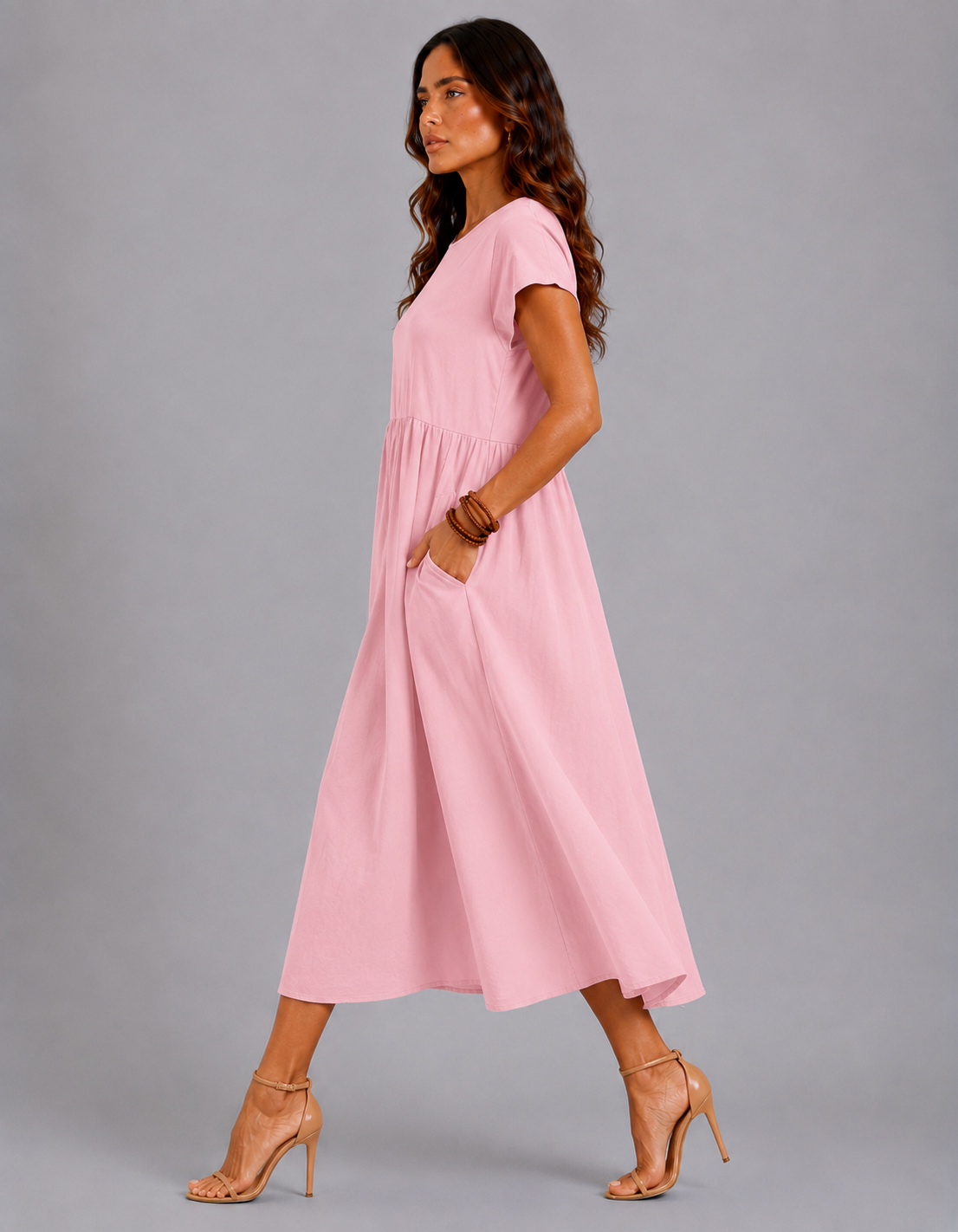 Gabrielle | Vestido Midi Fluido de Elegancia Atemporal