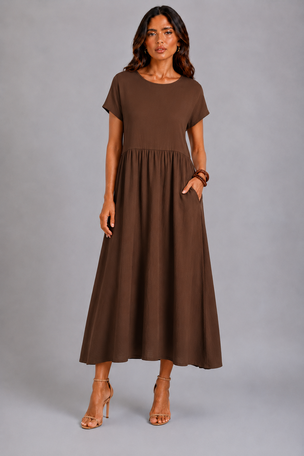 Gabrielle | Vestido Midi Fluido de Elegancia Atemporal