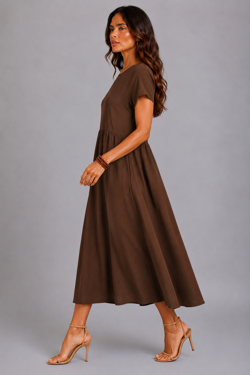 Gabrielle | Vestido Midi Fluido de Elegancia Atemporal