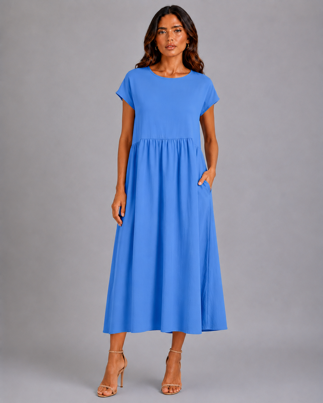Gabrielle | Vestido Midi Fluido de Elegancia Atemporal