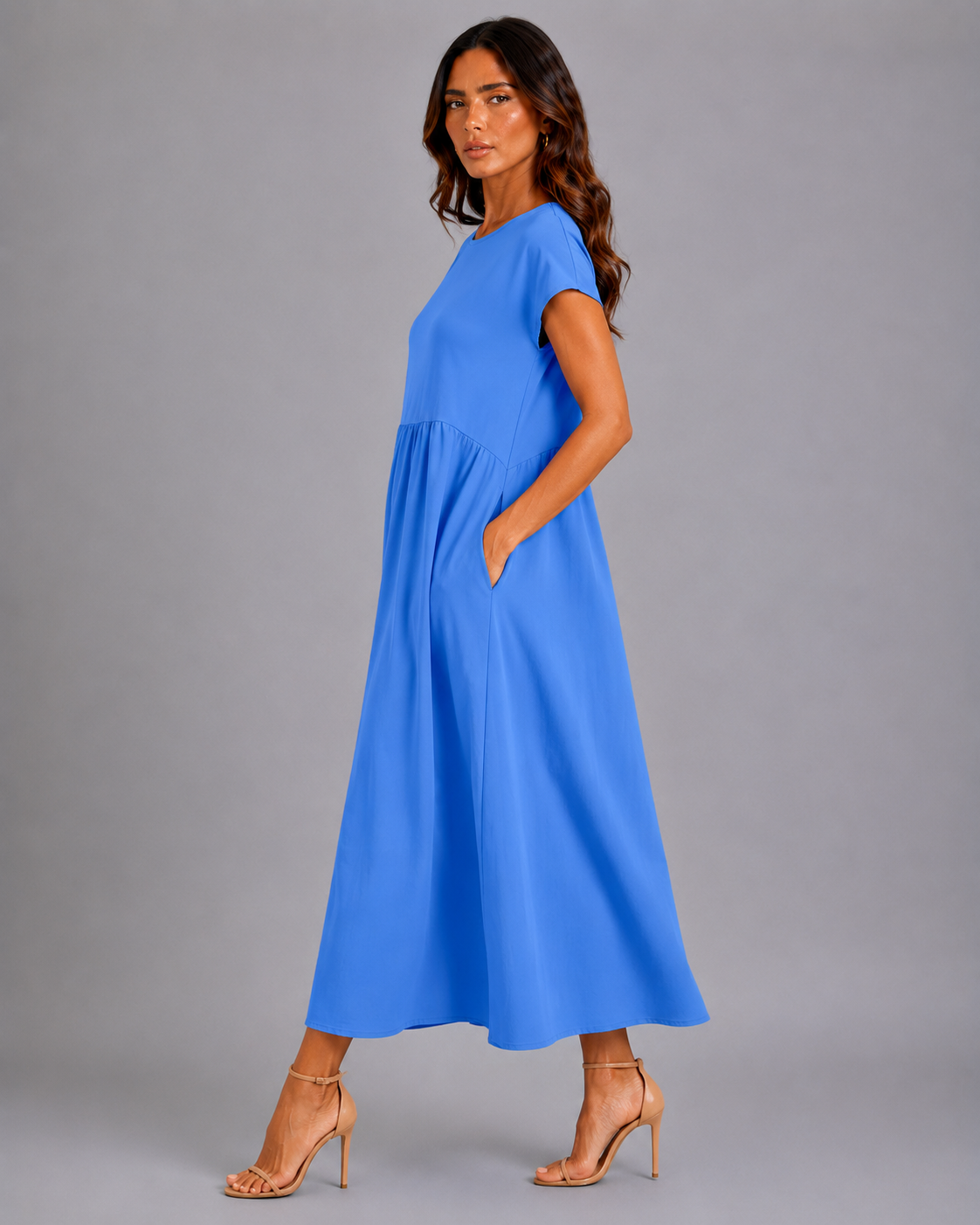 Gabrielle | Vestido Midi Fluido de Elegancia Atemporal