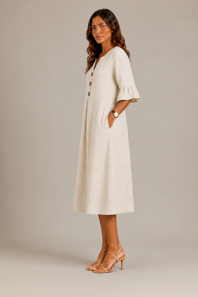 Lina | Vestido con Botones