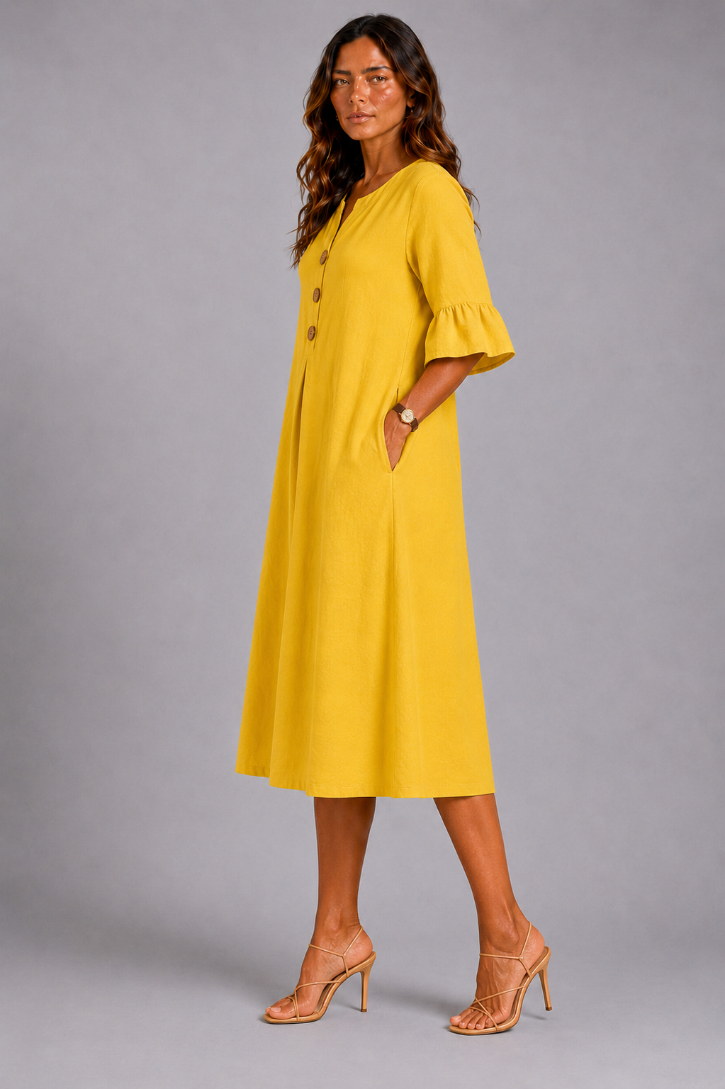Lina | Vestido con Botones