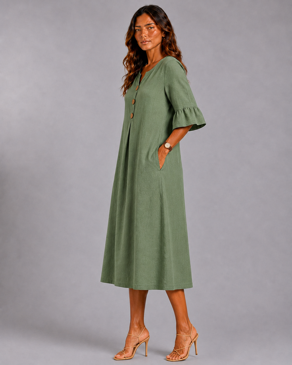 Lina | Vestido con Botones