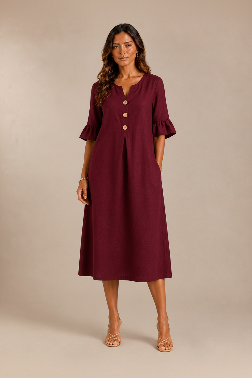 Lina | Vestido con Botones