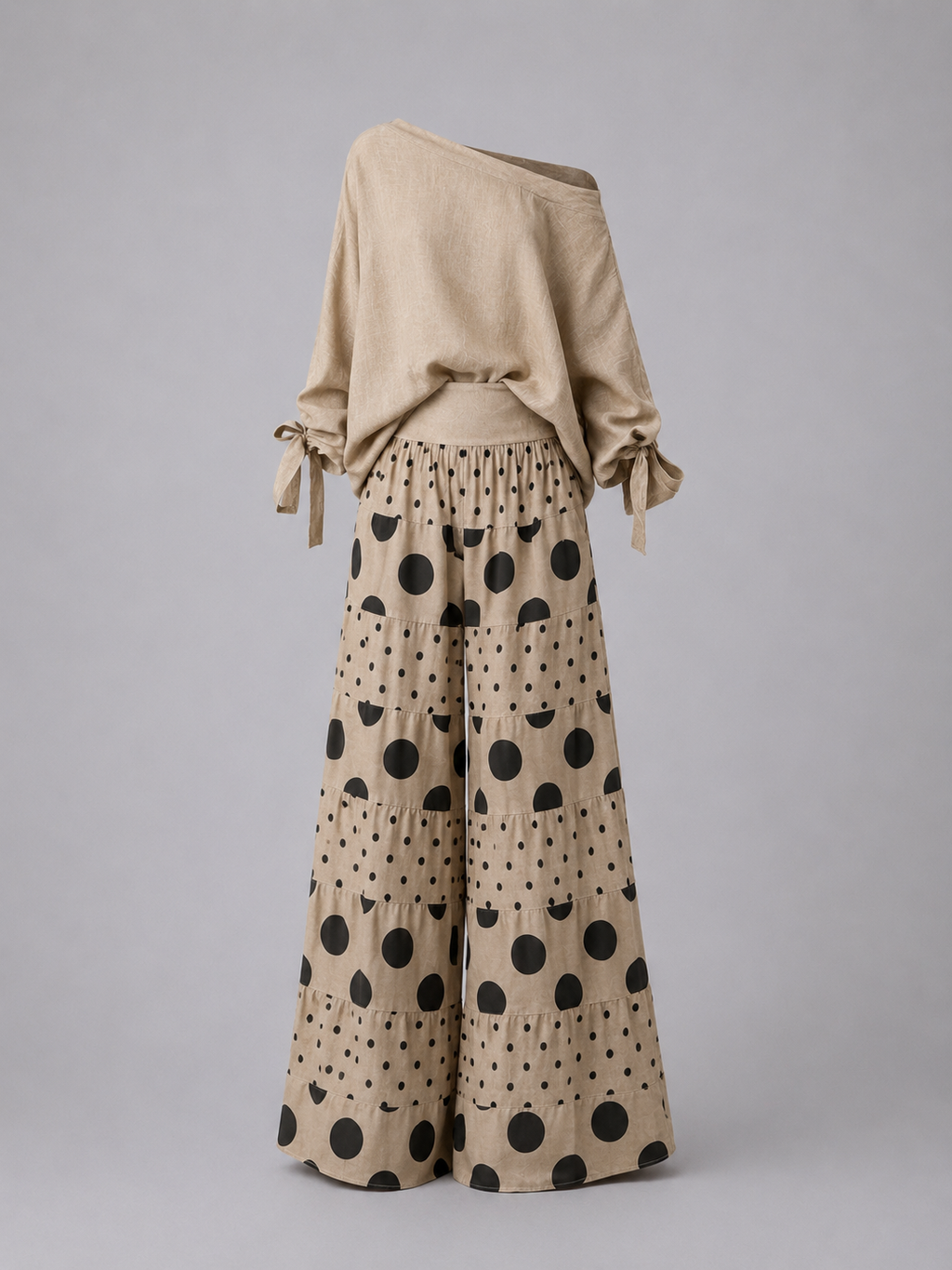 Simonetta | Coordinato Top Spalle Morbide + Pantalone Stampato