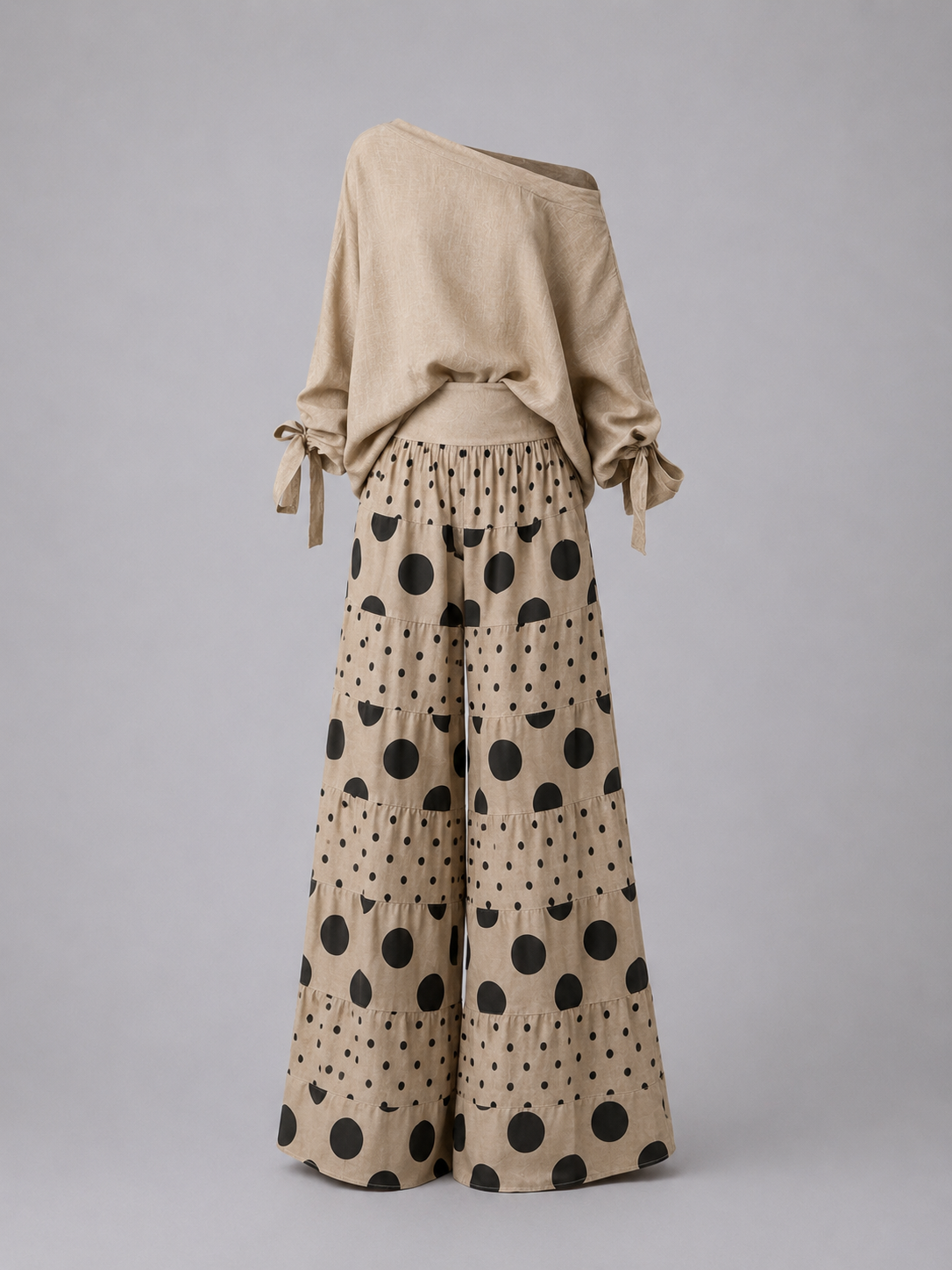 Simonetta | Coordinato Top Spalle Morbide + Pantalone Stampato