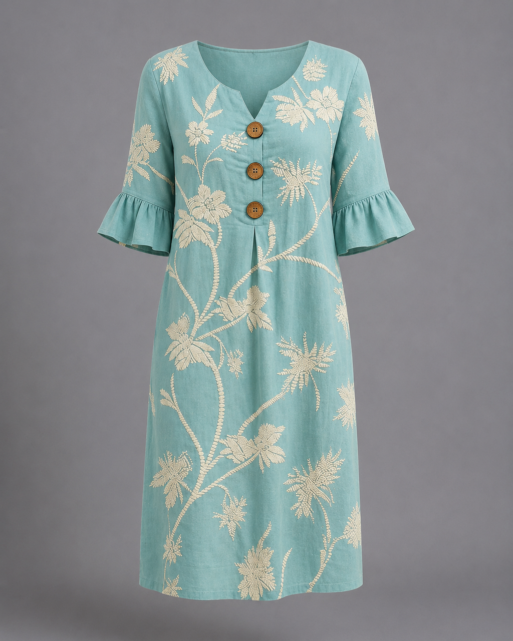 Fiorenza | Vestido Midi con Bordado Floral