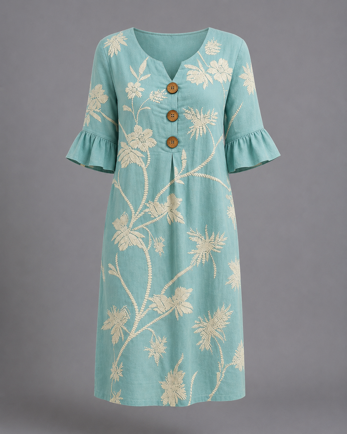 Fiorenza | Vestido Midi con Bordado Floral