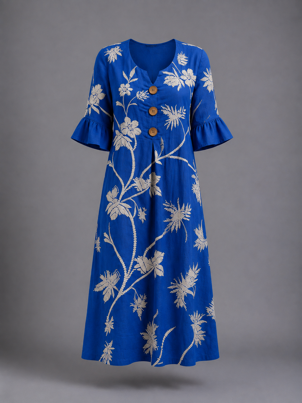 Fiorenza | Vestido Midi con Bordado Floral