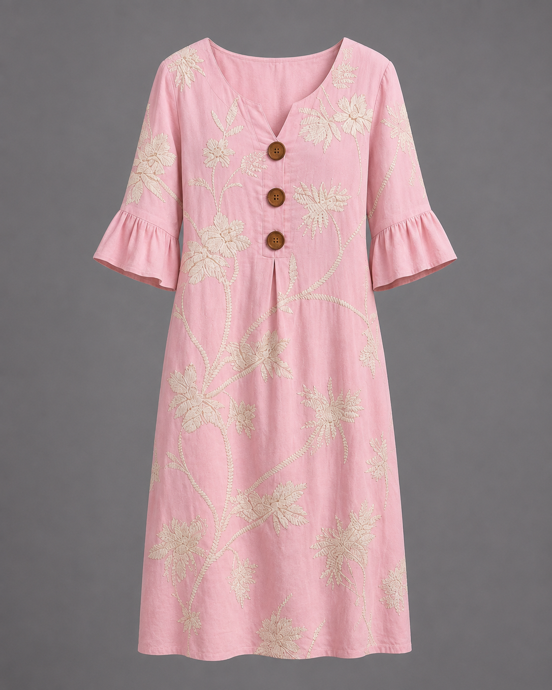 Fiorenza | Vestido Midi con Bordado Floral