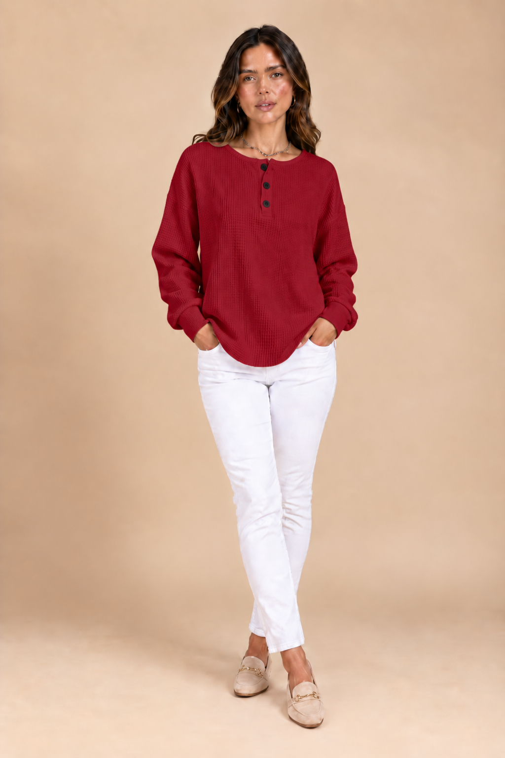 Vincenza | Sudadera Henley Texturizada