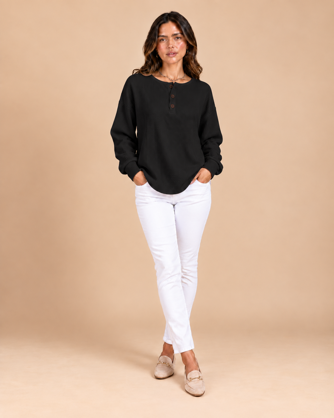 Vincenza | Sudadera Henley Texturizada
