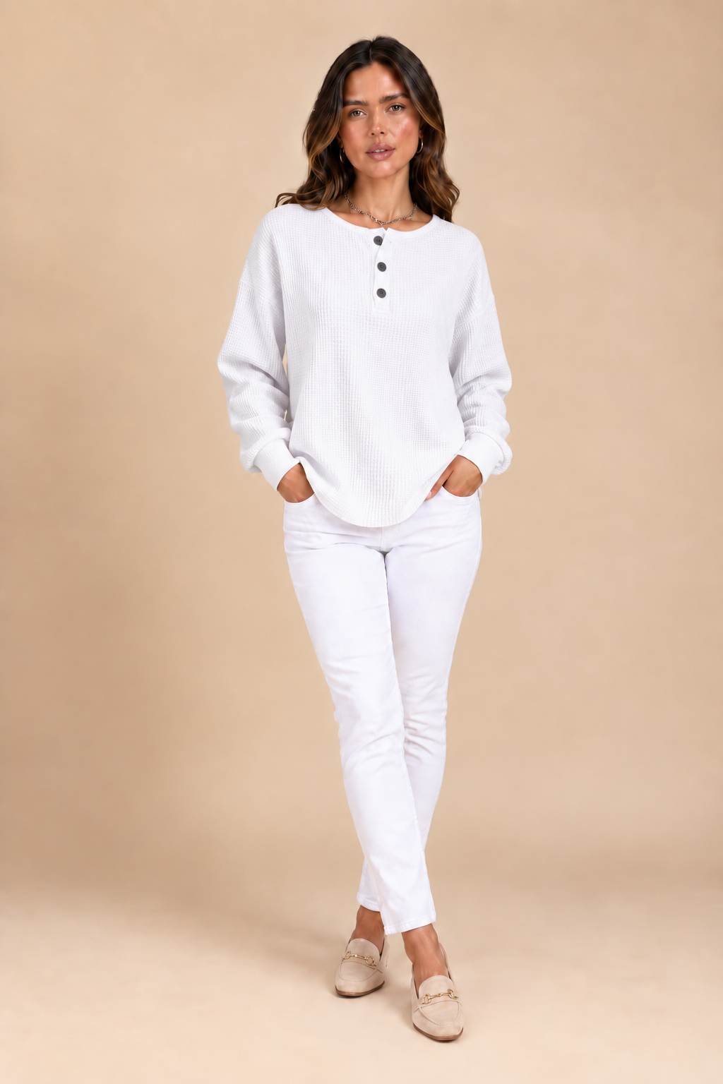 Vincenza | Sudadera Henley Texturizada