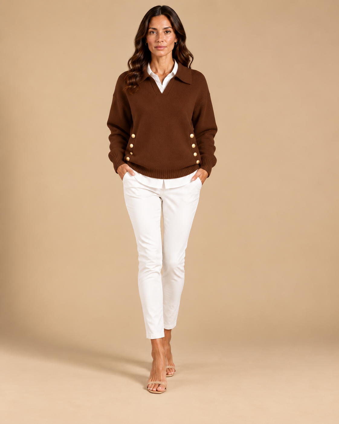 Antonietta | Jersey Cuello Polo con Botones