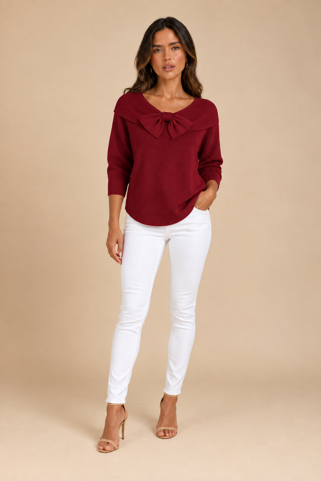 Filippa | Jersey con Lazo y Cuello Redondo