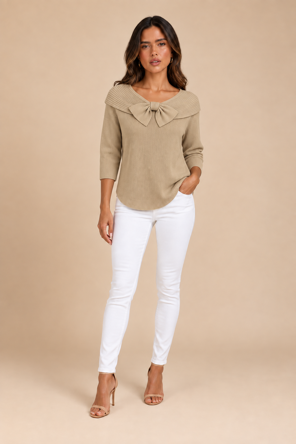 Filippa | Jersey con Lazo y Cuello Redondo