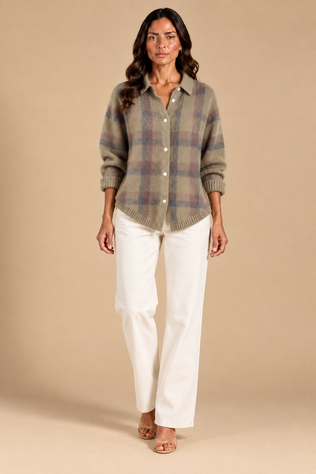 Gigliola | Cardigan de Punto a Cuadros