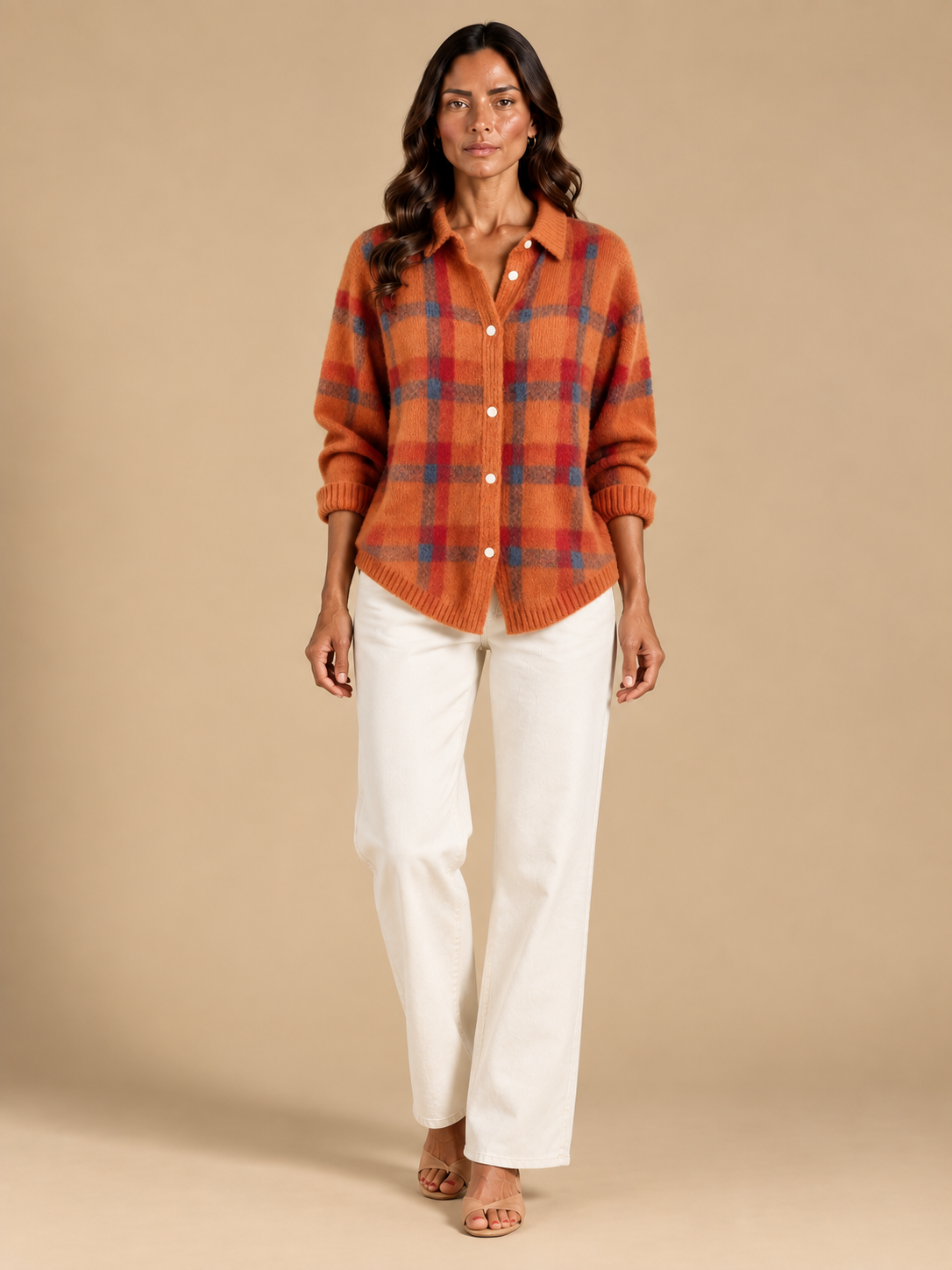 Gigliola | Cardigan de Punto a Cuadros