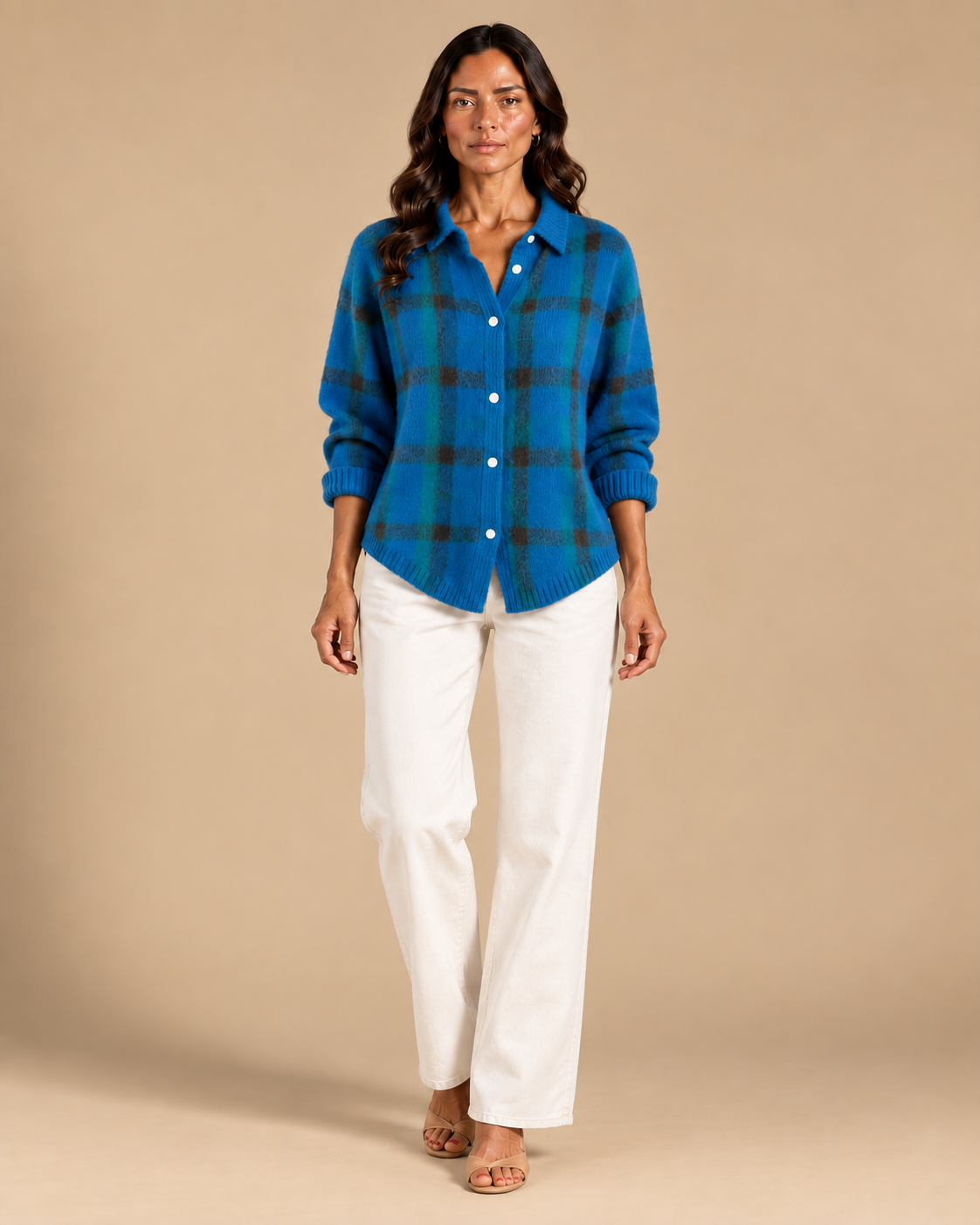 Gigliola | Cardigan de Punto a Cuadros