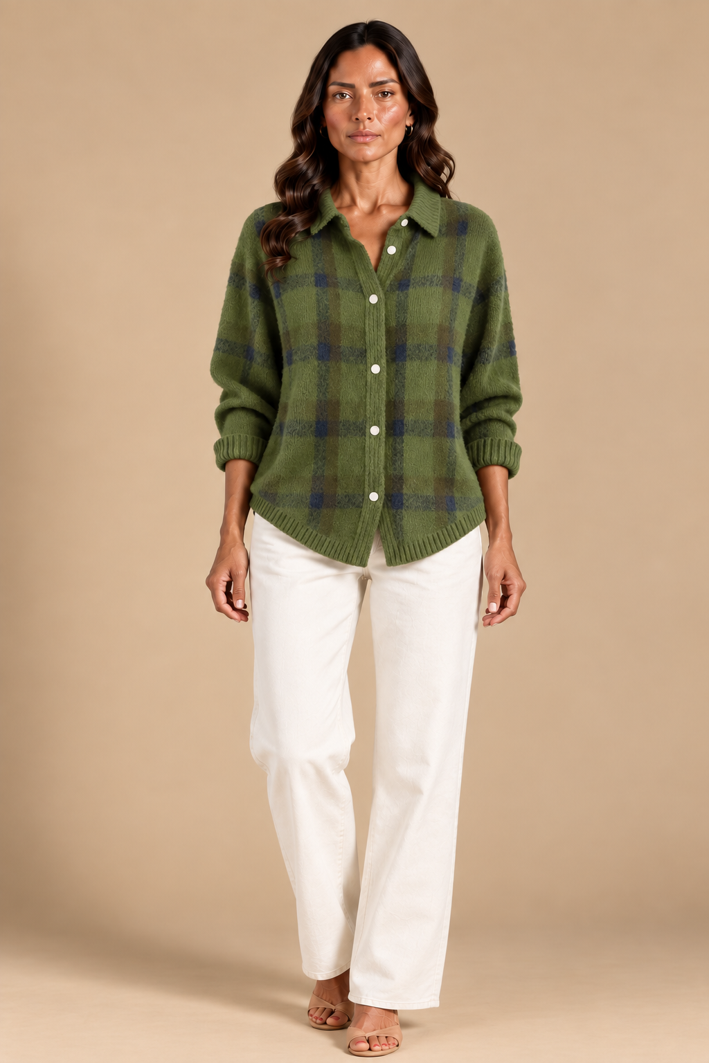 Gigliola | Cardigan de Punto a Cuadros