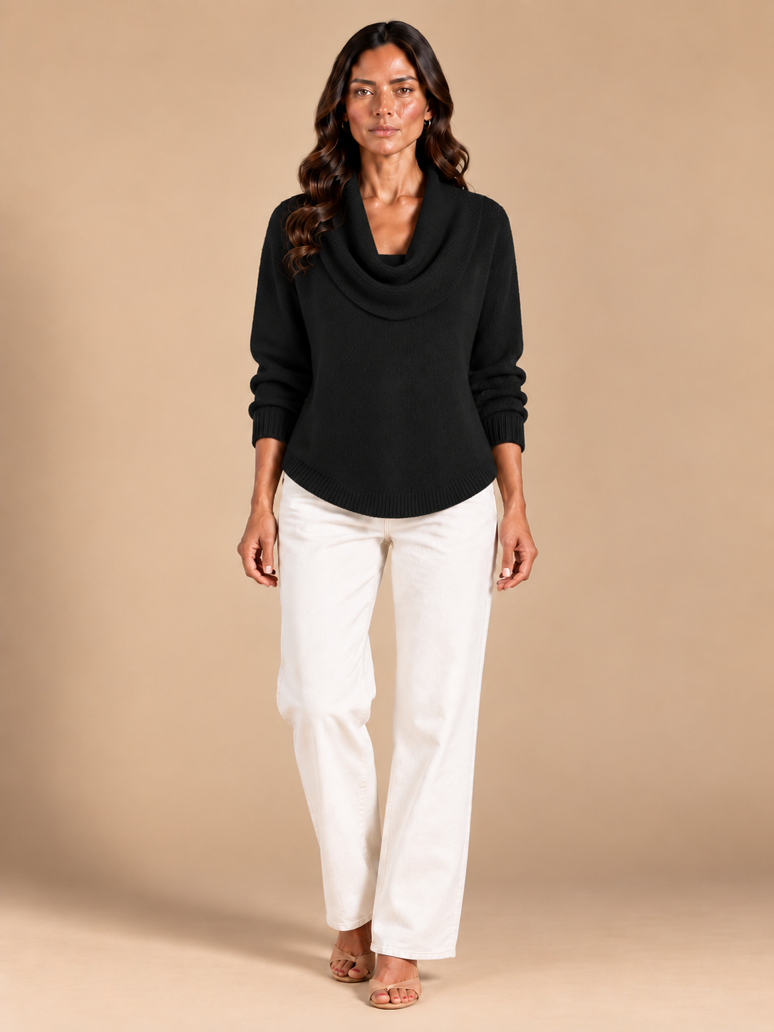 Julia | Jersey con Cuello Drapeado
