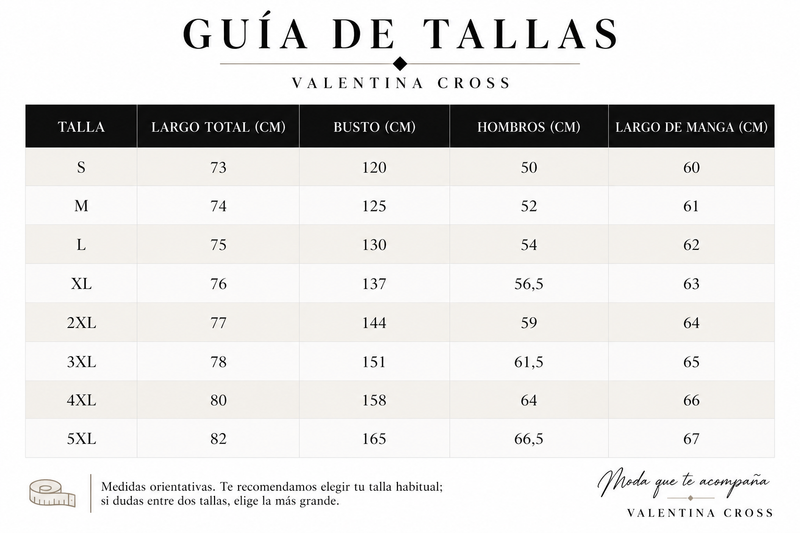Tabla de tallas