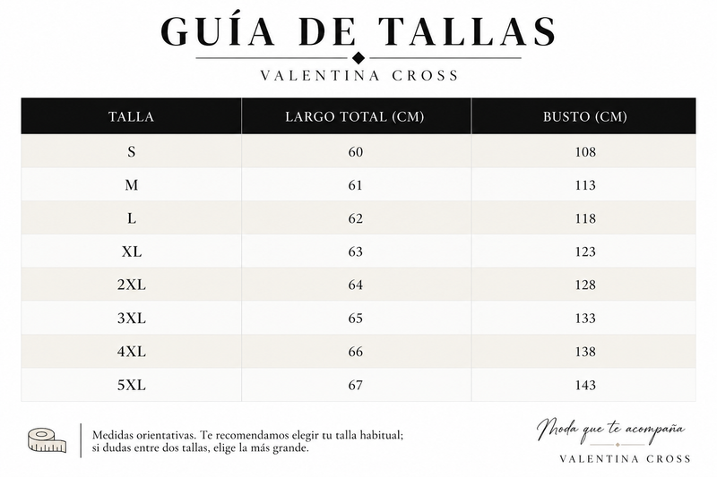 Tabla de tallas