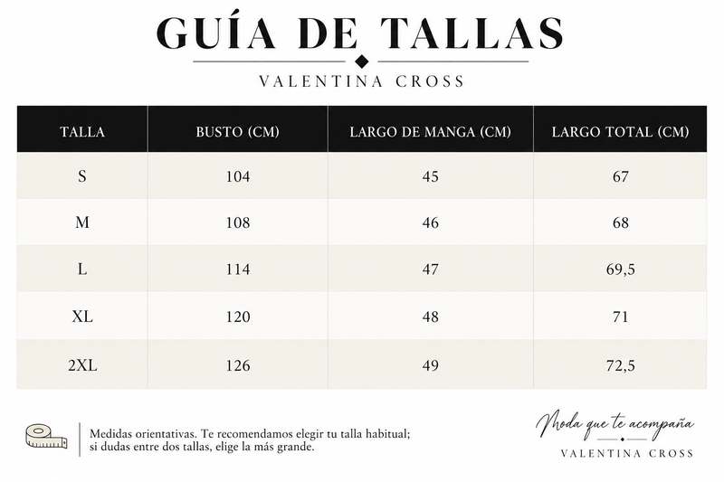 Tabla de tallas