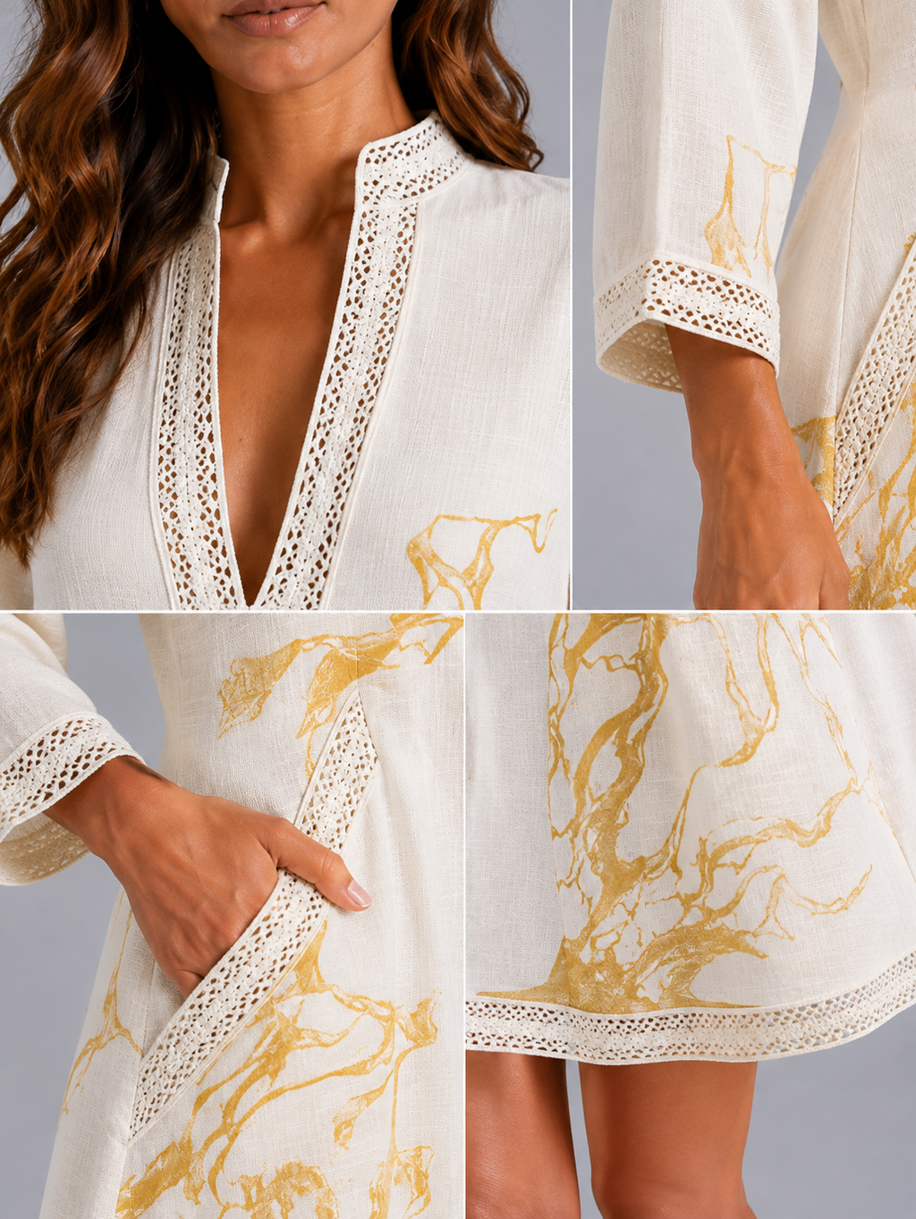 Aliénor | Vestido Mini Encaje Marfil