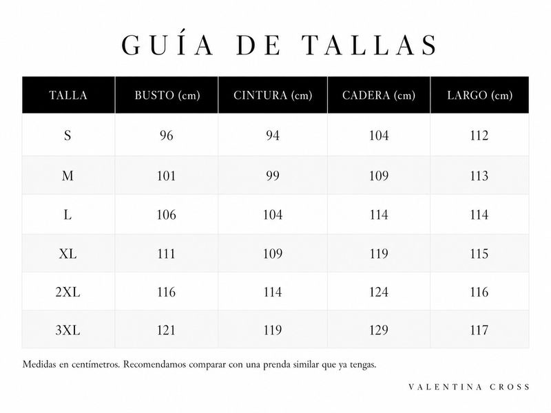 Tabla de tallas