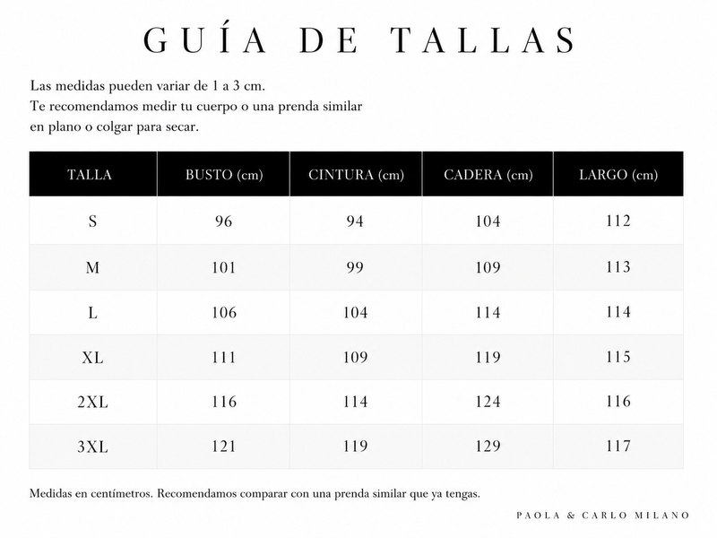 Tabla de tallas
